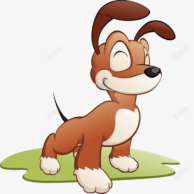 手绘卡通狗狗插画png免抠素材_88icon https://88icon.com 卡通插画装饰 卡通装饰 小清新插画 广告设计 微笑的狗狗插画 海报设计 狗狗 草地