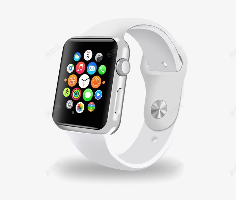 智能iWatch运动表带png免抠素材_88icon https://88icon.com Apple apple watch 产品实物 正品 苹果WATCH 苹果手表 铝金属表壳