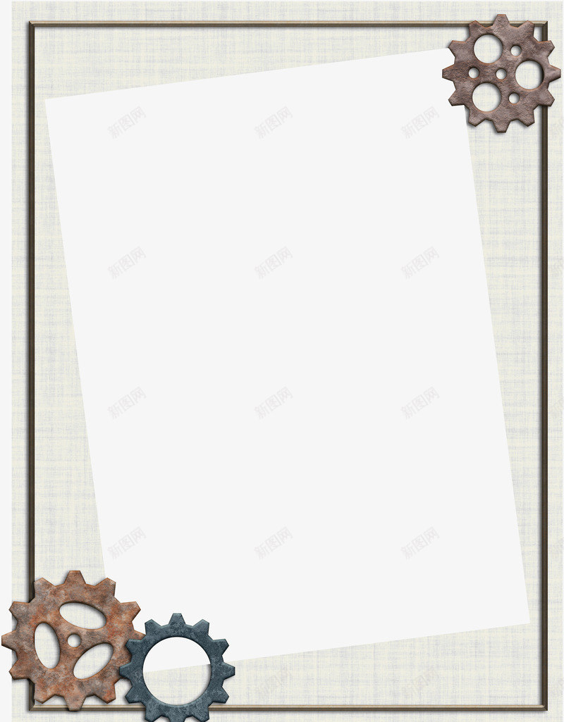 边框png免抠素材_88icon https://88icon.com 扁平 框架 相框 边框 齿轮
