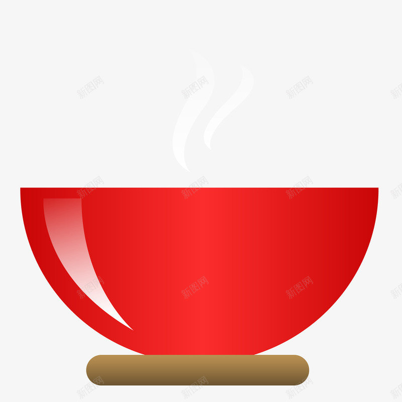 红色圆碗卡通插画矢量图ai免抠素材_88icon https://88icon.com 光泽 卡通插画 圆形 工具 形状 红色 设计 矢量图