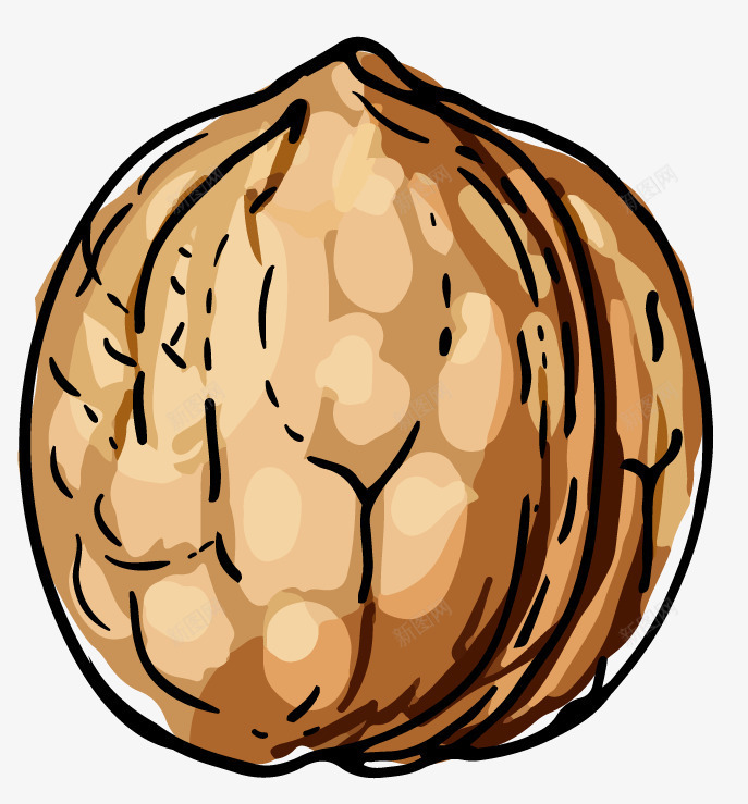 卡通核桃png免抠素材_88icon https://88icon.com png 坚果 核桃 素材 零食