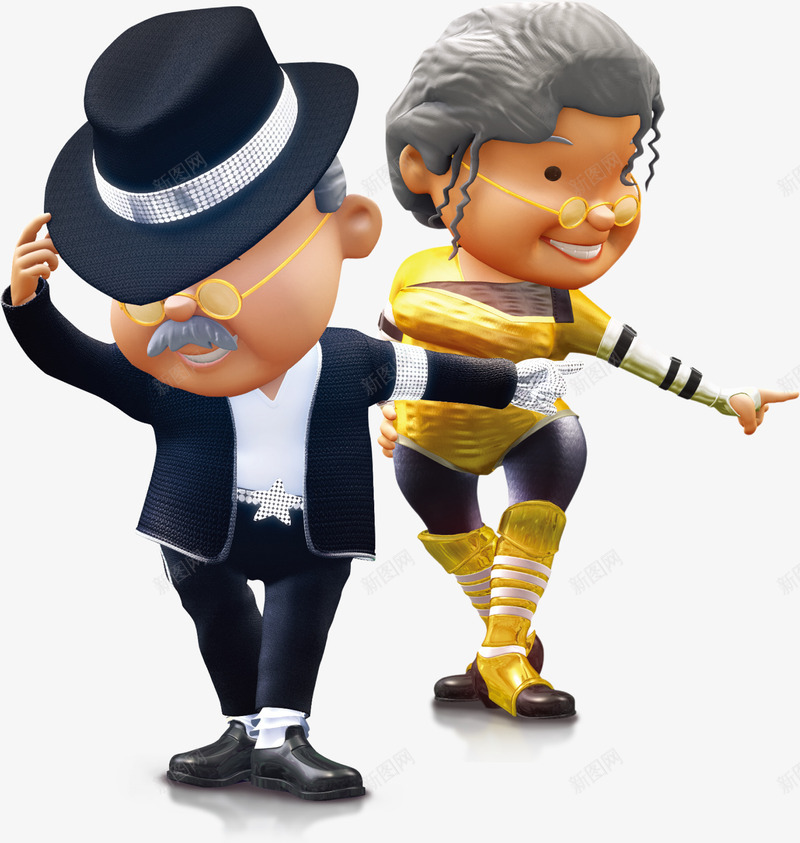老人家跳广场舞png免抠素材_88icon https://88icon.com 广场舞 老人家 酷