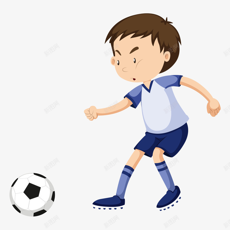 卡通踢足球比赛人物矢量图ai免抠素材_88icon https://88icon.com 体育 俄罗斯世界杯 卡通人物 插画 球类运动 球赛 竞技 足球运动员 踢足球 锻炼 青春活力 矢量图