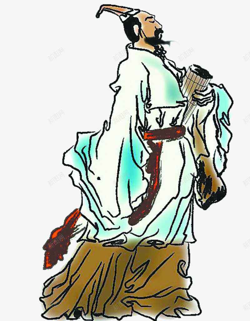 屈原png免抠素材_88icon https://88icon.com 人物 图案 屈原 端午