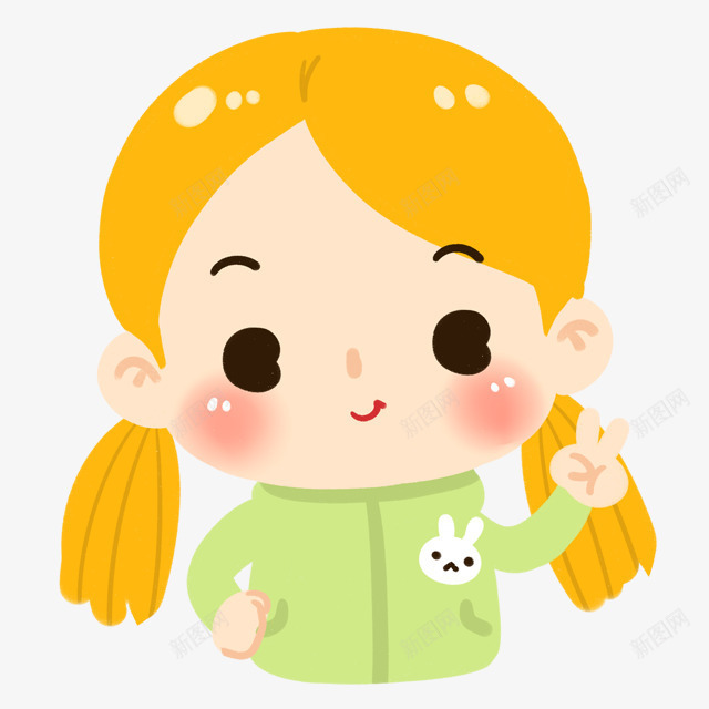 金发双马尾少女卡通png免抠素材_88icon https://88icon.com 卡通 少女 金发 马尾