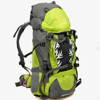 荧光绿登山包png免抠素材_88icon https://88icon.com 产品实物 登山包 箱包 荧光绿