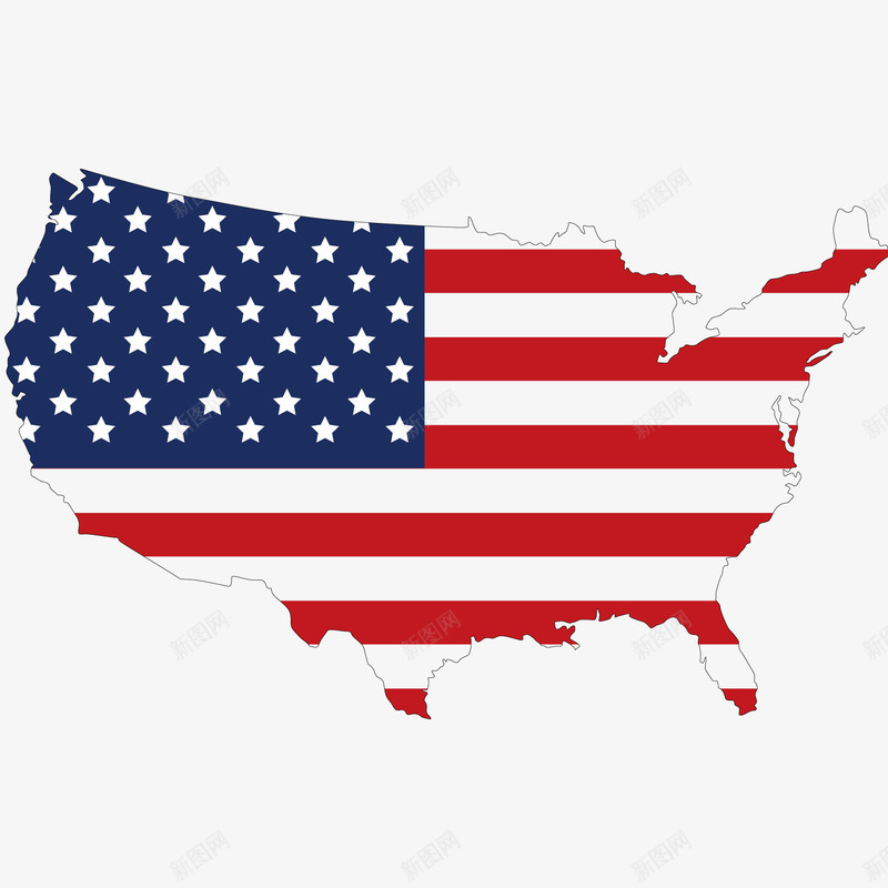 美国地图png免抠素材_88icon https://88icon.com 国旗 地图 美国
