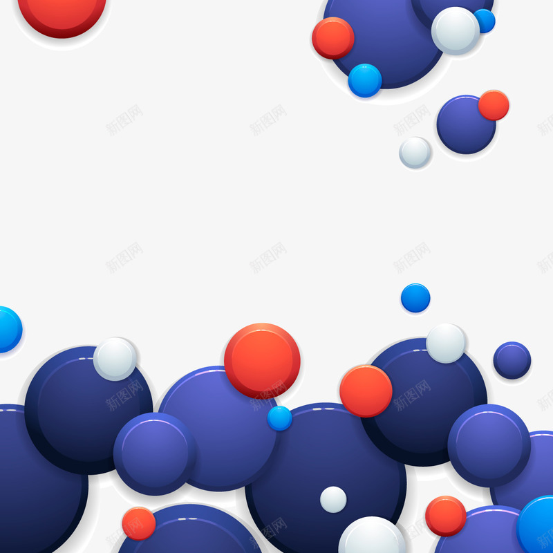 蓝色波点矢量图ai免抠素材_88icon https://88icon.com 创意 活力 立体 青春 矢量图