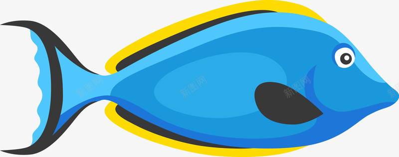 卡通蓝色鱼png免抠素材_88icon https://88icon.com 卡通鱼 水 水产品 水货 海产品 海鲜 矢量鱼 鱼