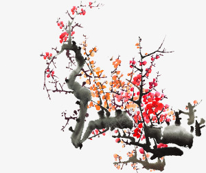 中国风水墨梅花花枝装饰png免抠素材_88icon https://88icon.com 中国风 梅花 水墨 花枝 装饰
