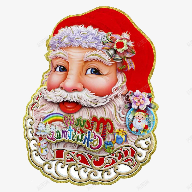圣诞老人贴画png免抠素材_88icon https://88icon.com 圣诞快乐 圣诞祝福 圣诞老人 圣诞老人贴画 节日挂饰