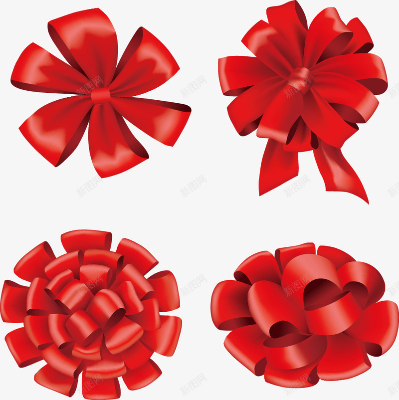 大红花png免抠素材_88icon https://88icon.com 免费png 喜庆 喜庆素材 图片 插图 矢量图片 矢量插图 红色 花 蝴蝶结