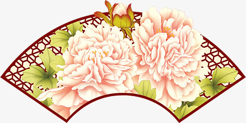 扇子png免抠素材_88icon https://88icon.com 中国风 古窗 古风 国花 大气 牡丹扇子 牡丹花 盛开的牡丹 粉色牡丹