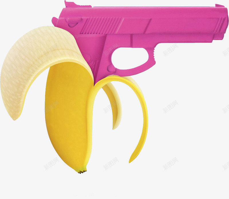c4d香蕉手枪电商装饰png免抠素材_88icon https://88icon.com c4d c4d电商装饰 淘宝装饰 电商 装饰 香蕉手枪