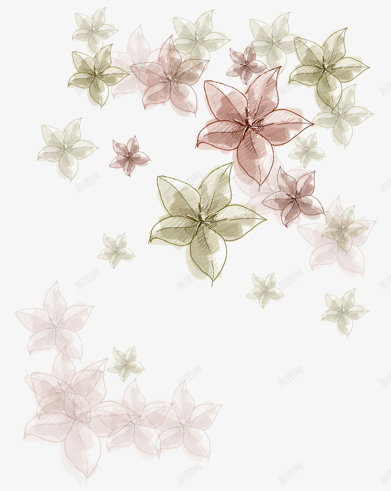 撒花水彩花朵png免抠素材_88icon https://88icon.com 五瓣花 手绘 撒花 植物 水彩 水彩花朵 清新 花 花卉 花朵