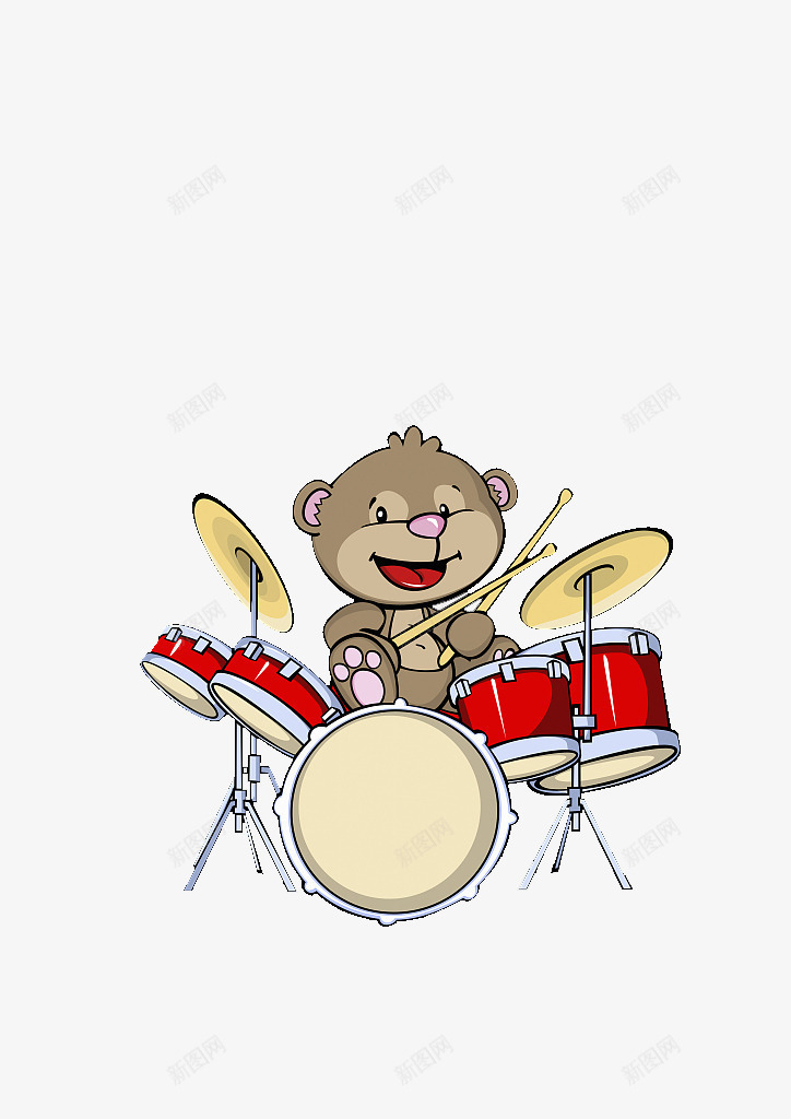 可爱卡通插图打鼓的小熊png免抠素材_88icon https://88icon.com 卡通插图 可爱 小熊 打鼓 架子鼓矢量图 演奏 表演 鼓槌