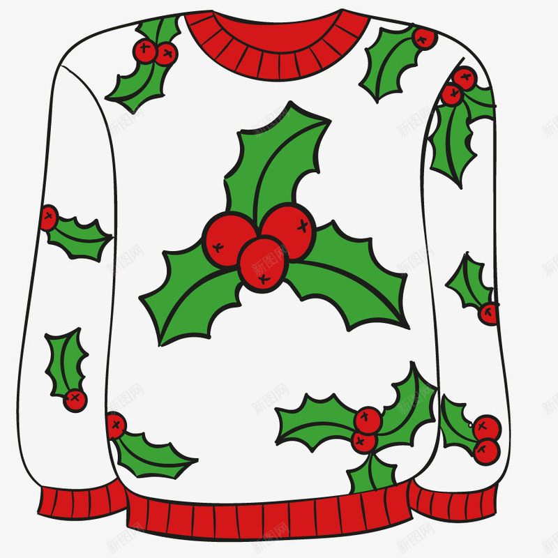 秋装毛衣png免抠素材_88icon https://88icon.com 圣诞节衣服 服装设计 款式图 版型 针织衫