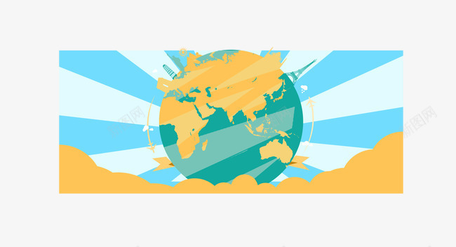 卡通蓝色背景放射形背景海png免抠素材_88icon https://88icon.com 卡通 圆形 放射形背景 海报 海报素材 蓝色