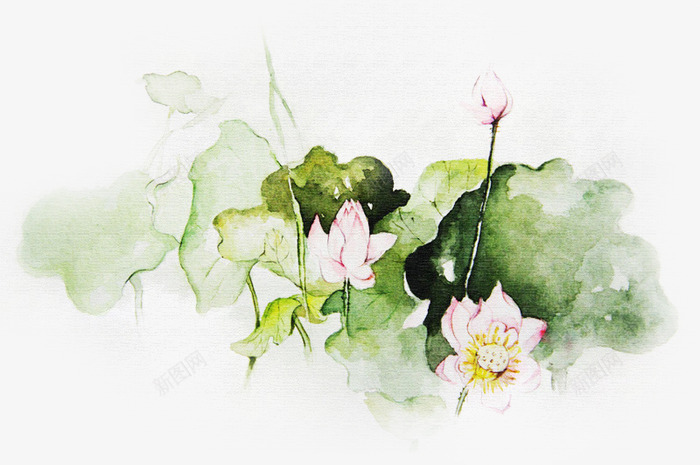 唯美中国古风插画png免抠素材_88icon https://88icon.com 中国风 古代风 古风海报 唯美古风 山清水秀 彩色水墨画 插画 水彩画 落花流水 诗情画意 风景