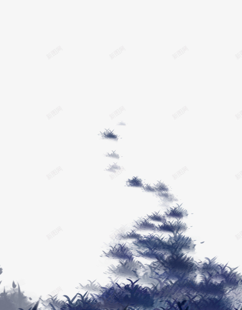 中国水墨草地png免抠素材_88icon https://88icon.com 水墨 草 草地 草坪