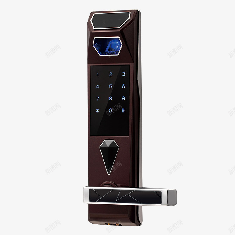 黑色智能锁png免抠素材_88icon https://88icon.com 家用门锁 密码锁 指纹锁 智能锁 电子智能锁 防盗门锁