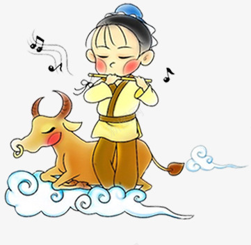 创意合成手绘牛郎放牛白云png免抠素材_88icon https://88icon.com 创意 合成 放牛 牛郎 白云