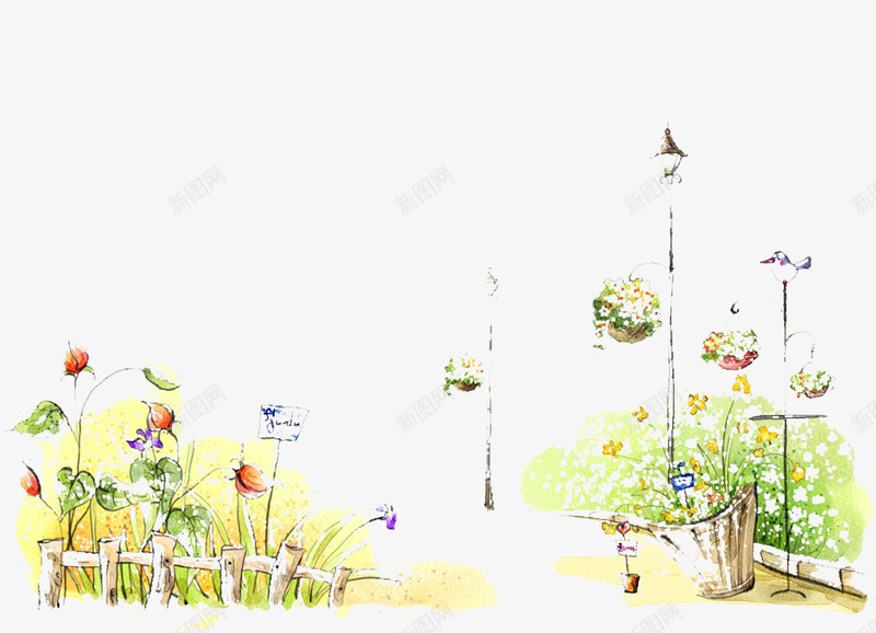 马路边的植物png免抠素材_88icon https://88icon.com 叶子 手绘 植物 绿色 花朵 草地 路灯