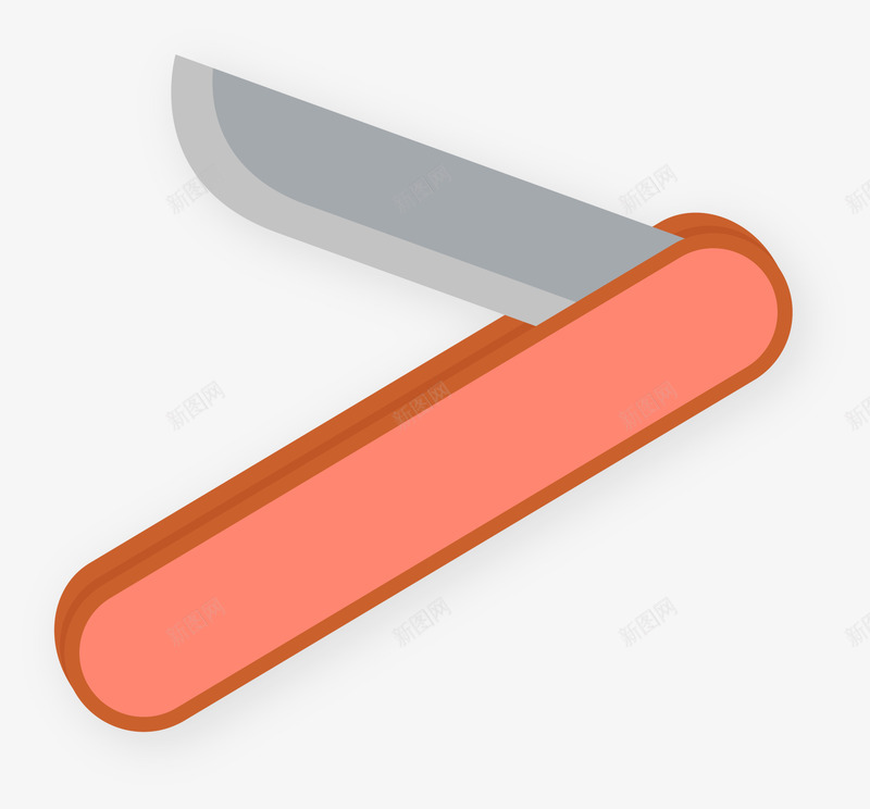 红色卡通美工刀png免抠素材_88icon https://88icon.com 卡通刀具 小刀 手拿小刀 折叠刀 简约刀具 红色美工刀 装饰图案