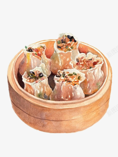 手绘烧麦png免抠素材_88icon https://88icon.com 卡通烧卖 手绘 手绘烧卖 插图 装饰