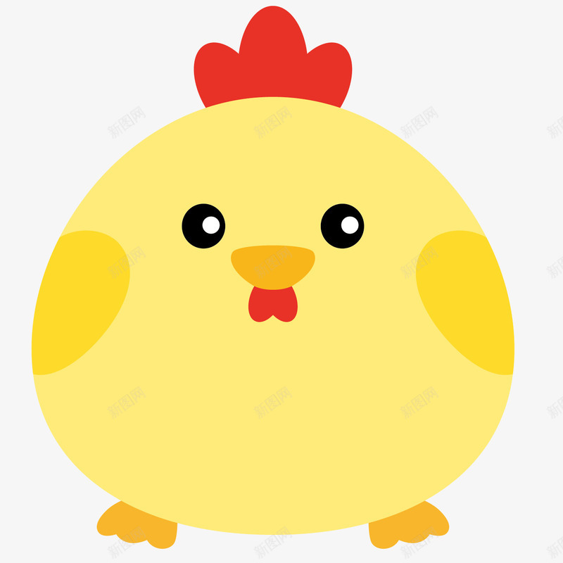 可爱小公鸡卡通动物矢量图ai免抠素材_88icon https://88icon.com 公鸡正面 卡通 圆形 好可爱 小公鸡 手绘 矢量图 绘画 鸡冠 黄色小鸡
