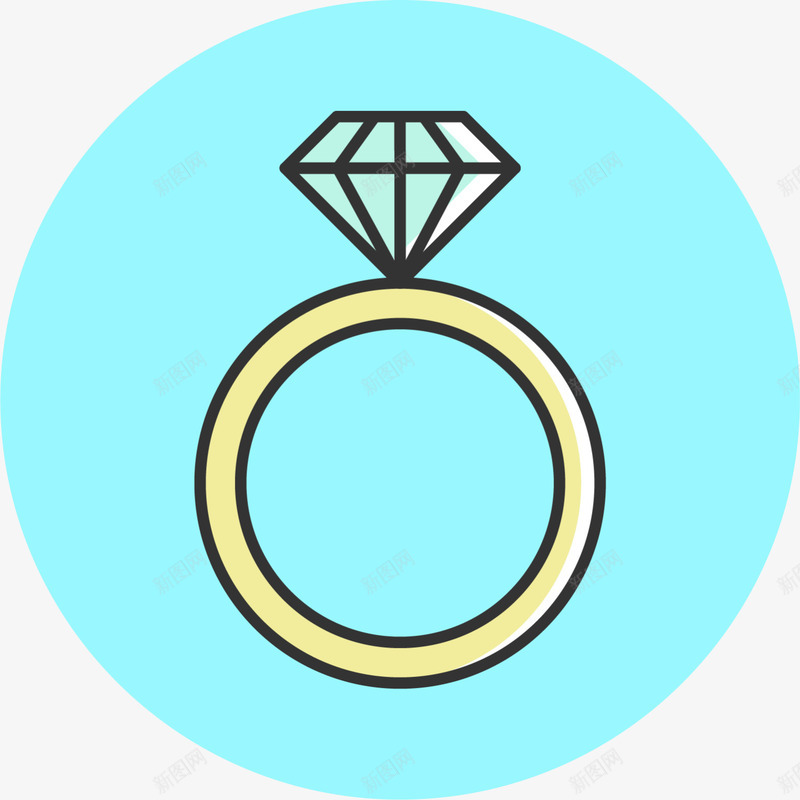 婚礼蓝色卡通钻戒png免抠素材_88icon https://88icon.com 卡通钻戒 婚庆 婚戒 婚礼 戒指 浪漫 爱情