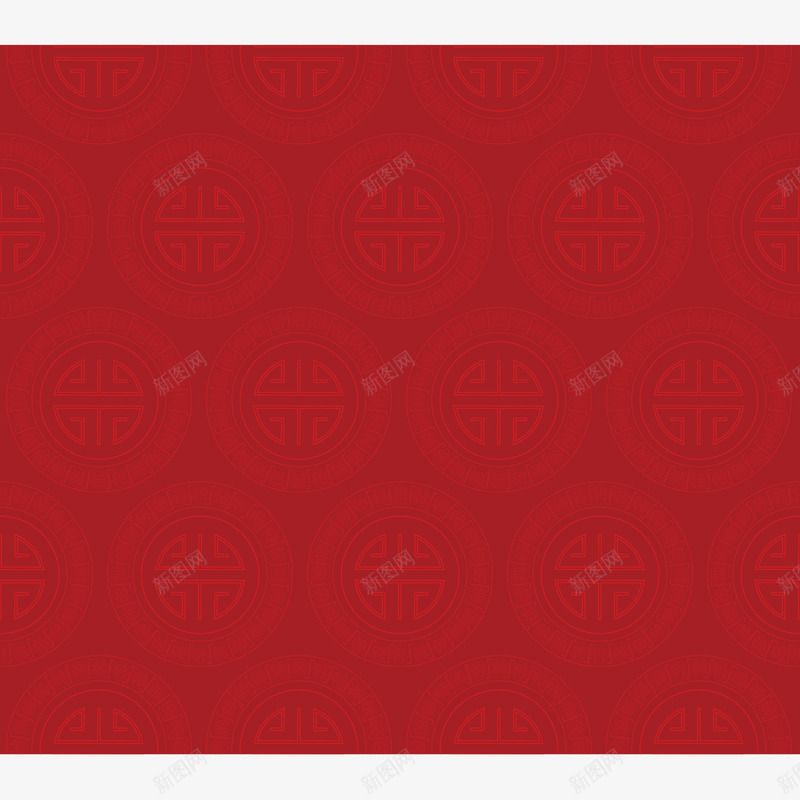 红色圆形图案中国风背景png免抠素材_88icon https://88icon.com 中国风 喜气 图案 圆形 红色