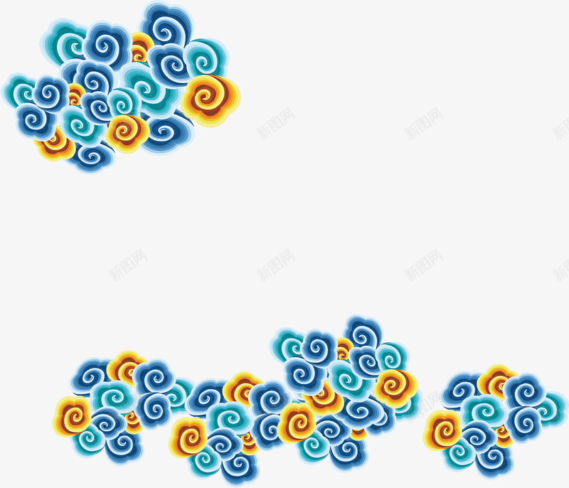 中国风祥云云朵装饰png免抠素材_88icon https://88icon.com 中国风 云朵 祥云 装饰