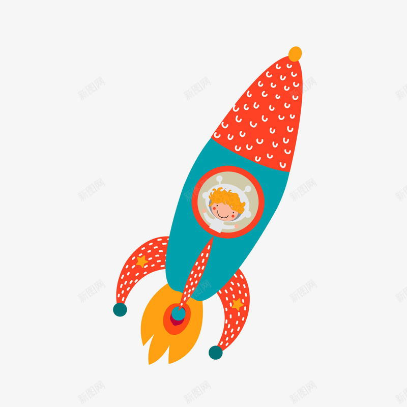 手绘卡通载人火箭图矢量图eps免抠素材_88icon https://88icon.com 免抠图PNG 卡通 手绘 火箭 载人 矢量图