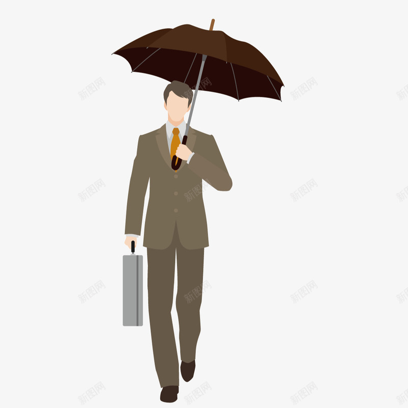 打伞上班男士png免抠素材_88icon https://88icon.com 上班 打伞 男士