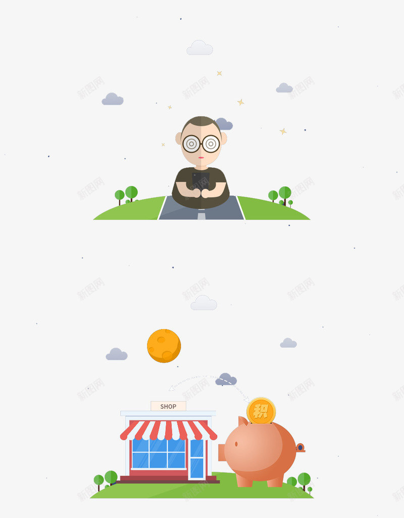 扁平化网页卡通人物png免抠素材_88icon https://88icon.com H5页面素材 创意卡通元素 卡通 扁平化 扁平素材 电商卡通 网页设计卡通 网页设计卡通人物