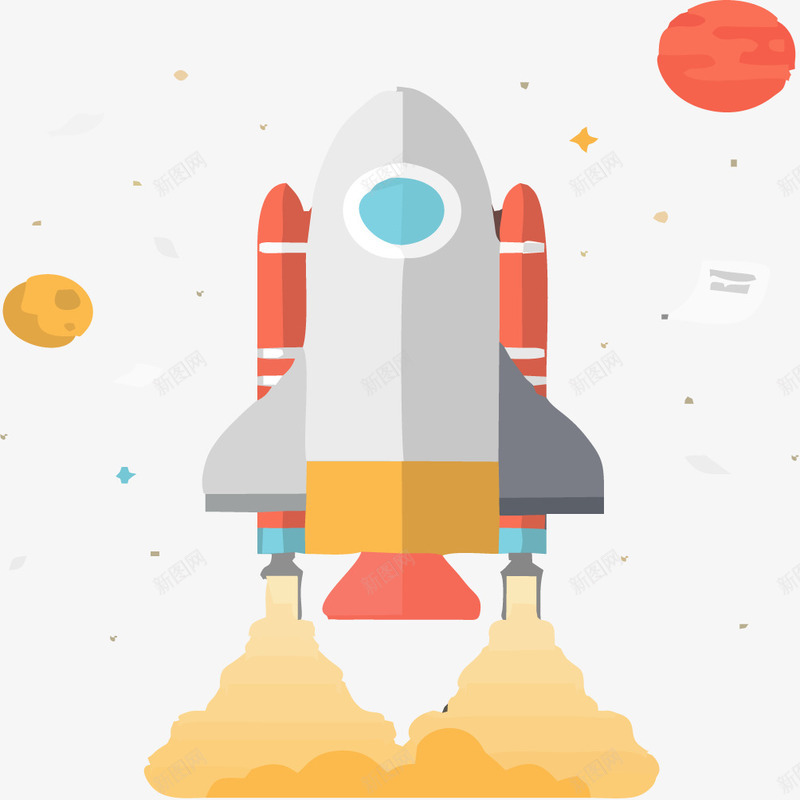 创意上升火箭矢量图eps免抠素材_88icon https://88icon.com 上升火箭 火箭png 火箭发射 矢量素材 矢量图