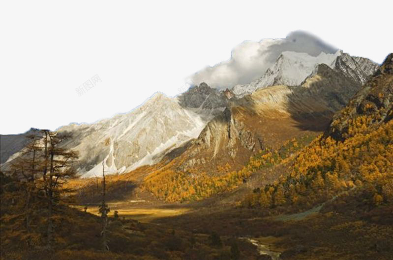盆地秋景png免抠素材_88icon https://88icon.com 准格尔 准格尔盆地 山岚 山峰 山脉 树林 植物 白云 盆地 秋天