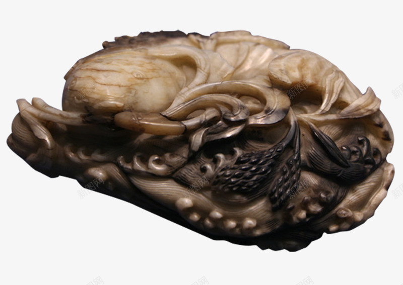 明朝玉雕鲤鱼卧莲png免抠素材_88icon https://88icon.com 古代玉璧 古代玉雕 古玉 文物 明朝玉雕鲤鱼卧莲 玉器 玉石 雕刻 高古玉