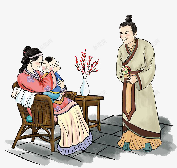 中国风创意国学插画png免抠素材_88icon https://88icon.com 中国风 创意 国学 国学插图 插画