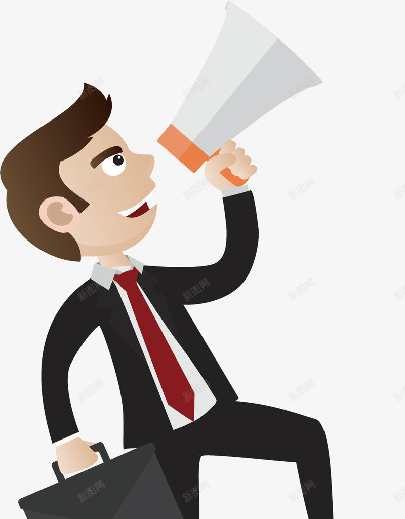 帅气的西装男矢量图ai免抠素材_88icon https://88icon.com 公文包 商务男士 帅气 西装 领带 矢量图