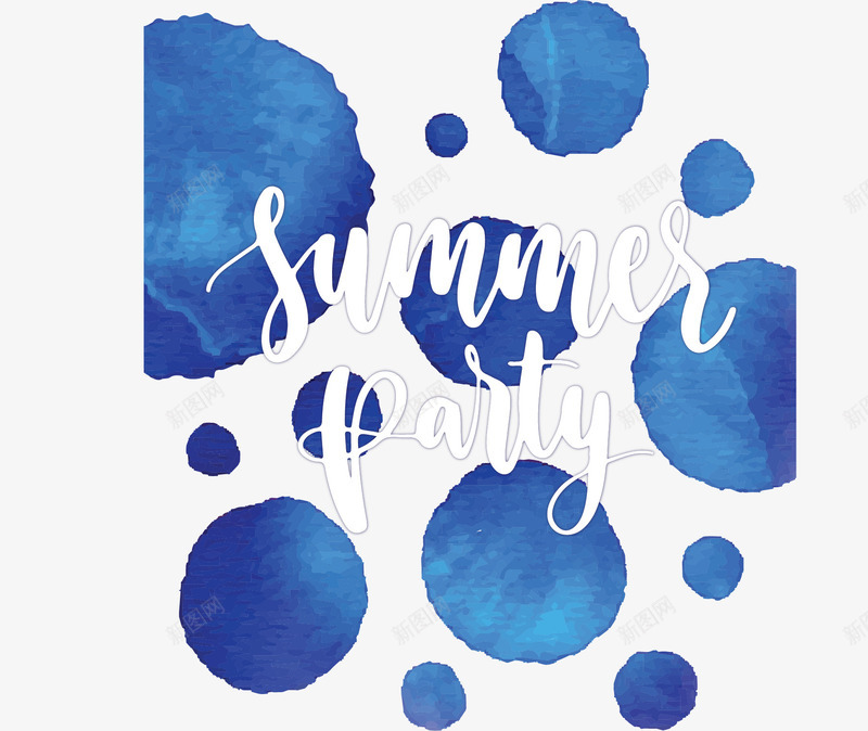 蓝色水彩墨点花纹矢量图ai免抠素材_88icon https://88icon.com 墨点花纹 夏天 夏天派对 水彩墨点 矢量png 蓝色墨点 矢量图