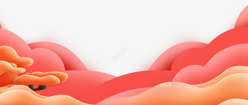 简约中国风红色bannerpsd免抠素材_88icon https://88icon.com 2019跨年 中国风 喜庆 海报 漂浮 简约中国风红色banner 红色 跨年 边框 过年