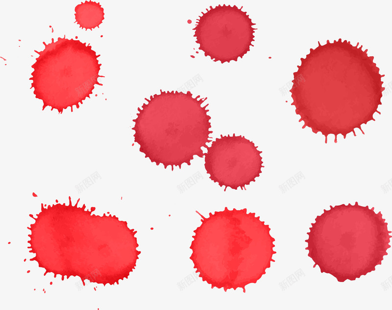 红色水彩墨点png免抠素材_88icon https://88icon.com 墨滴 墨点 矢量素材 红色 血迹