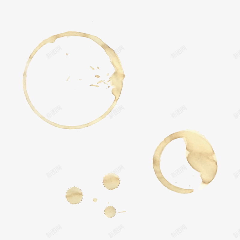 手绘水渍png免抠素材_88icon https://88icon.com 咖啡渍 手绘 水渍
