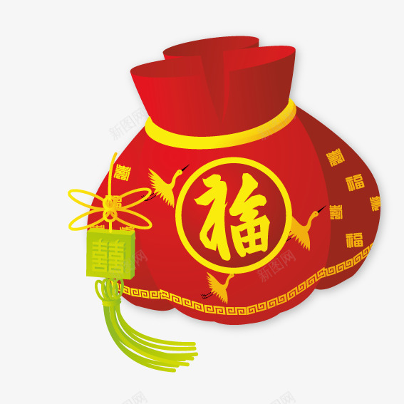 春节福袋png免抠素材_88icon https://88icon.com 春节 春节图片库 春节矢量图片库 春节矢量素材库 春节素材图片库 春节素材库 福袋 送福