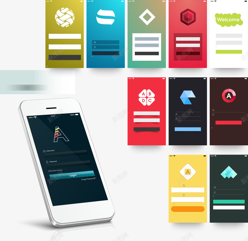 白色智能手机APP介绍排版png免抠素材_88icon https://88icon.com 介绍排版 智能手机 白色 程序 软件