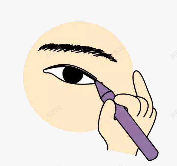画眼线化妆png免抠素材_88icon https://88icon.com 化妆 卸妆 画眼线 睫毛膏 粉底 精致美丽