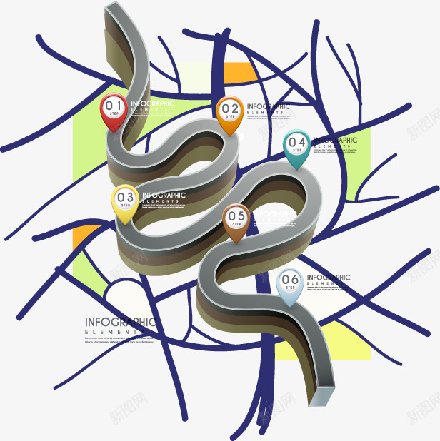 地铁线背景灰色道路目录png免抠素材_88icon https://88icon.com 创意 图表 数据分析 目录设计 装饰