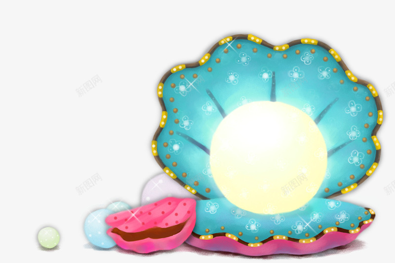 卡通贝壳夜明珠珍珠png免抠素材_88icon https://88icon.com 卡通 夜明珠 珍珠 贝壳